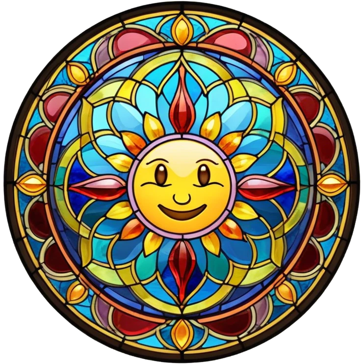 Suncatcher stained glass emoji