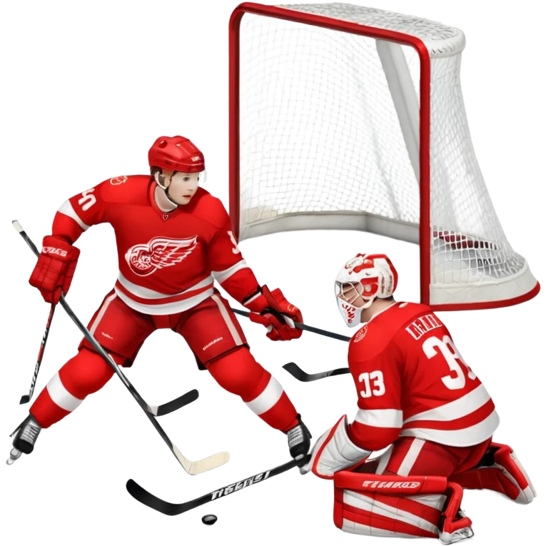Detroit red wings score Philadelphia flyers goalie emoji