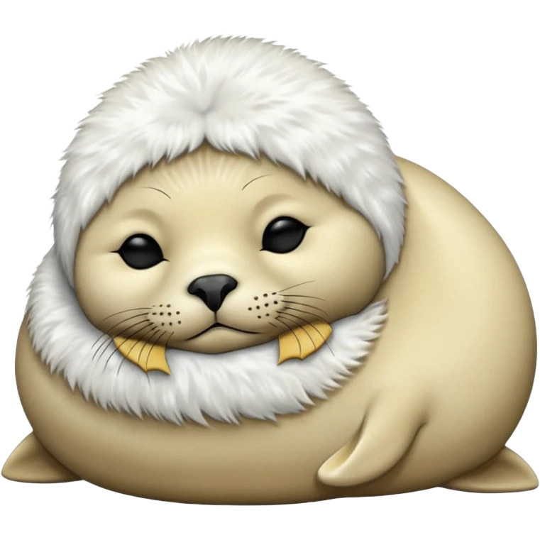 Fluffy Sleeping seal  emoji