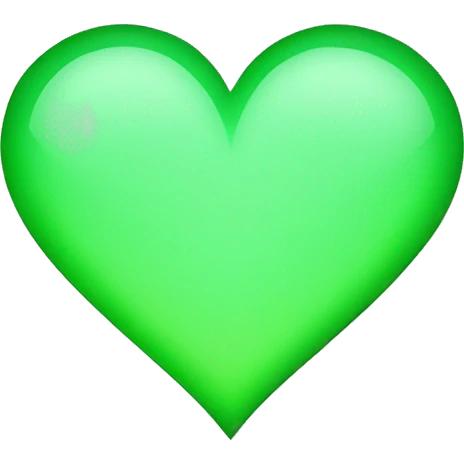 Heart color green light  emoji