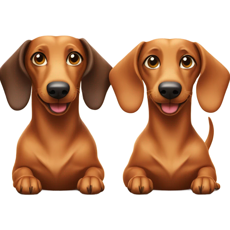 Two wiener dogs in summer   emoji