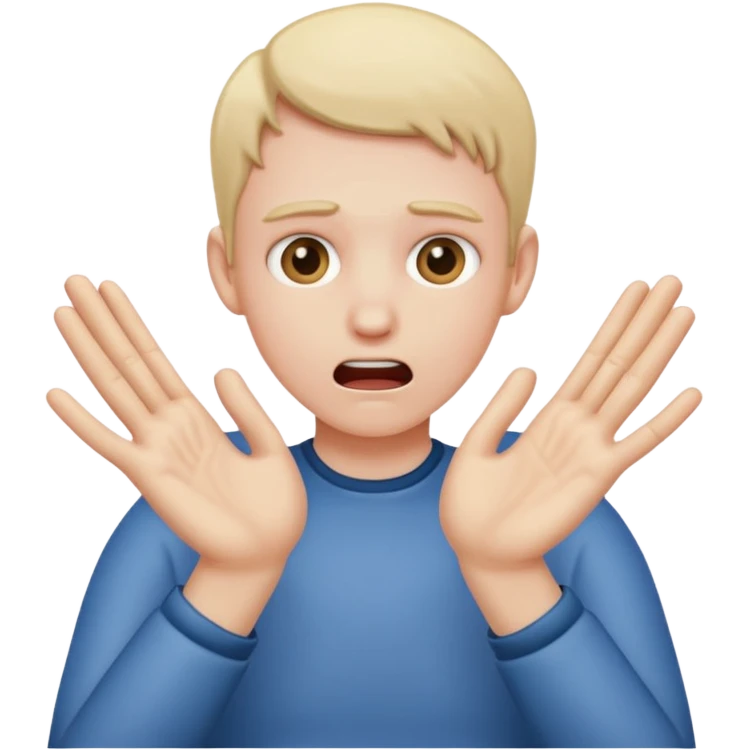 two hands making a choking gesture with no person emoji