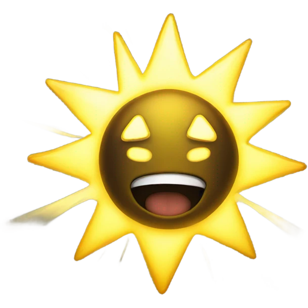 bursting star glowing yellow emoji