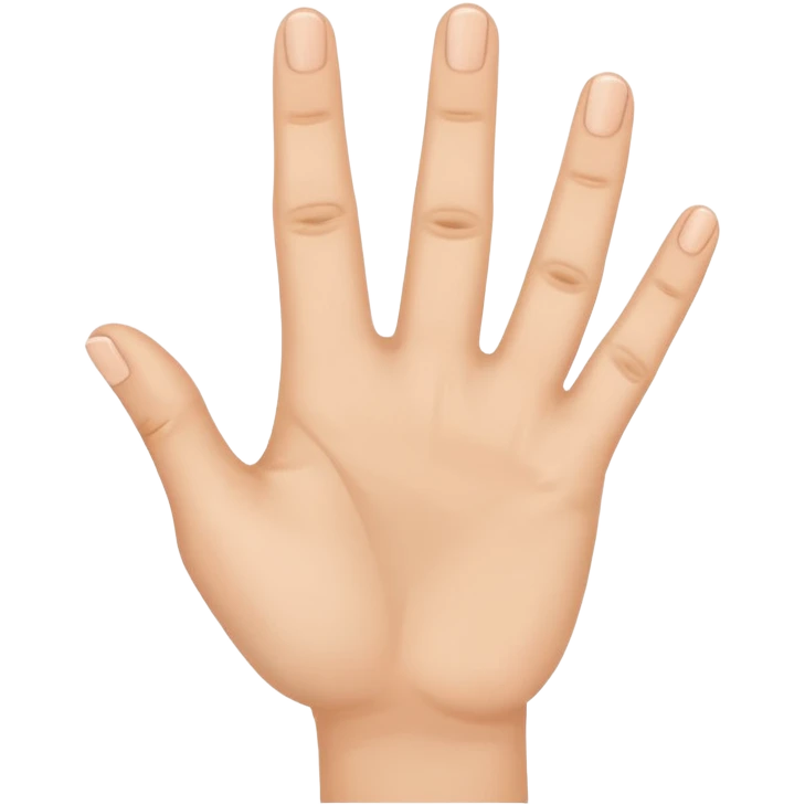 Hand with all fingers up except the ring finger emoji
