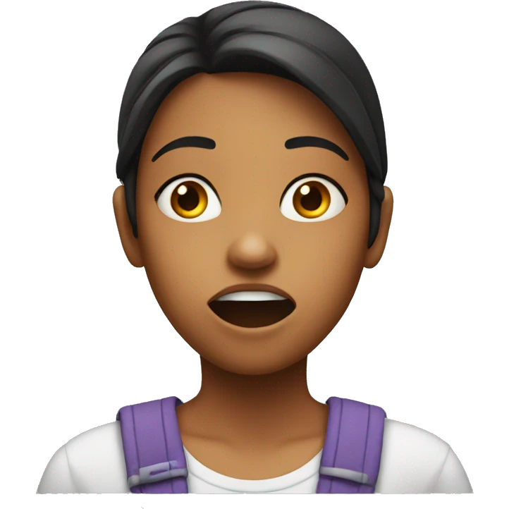 A girl Shock face emoji