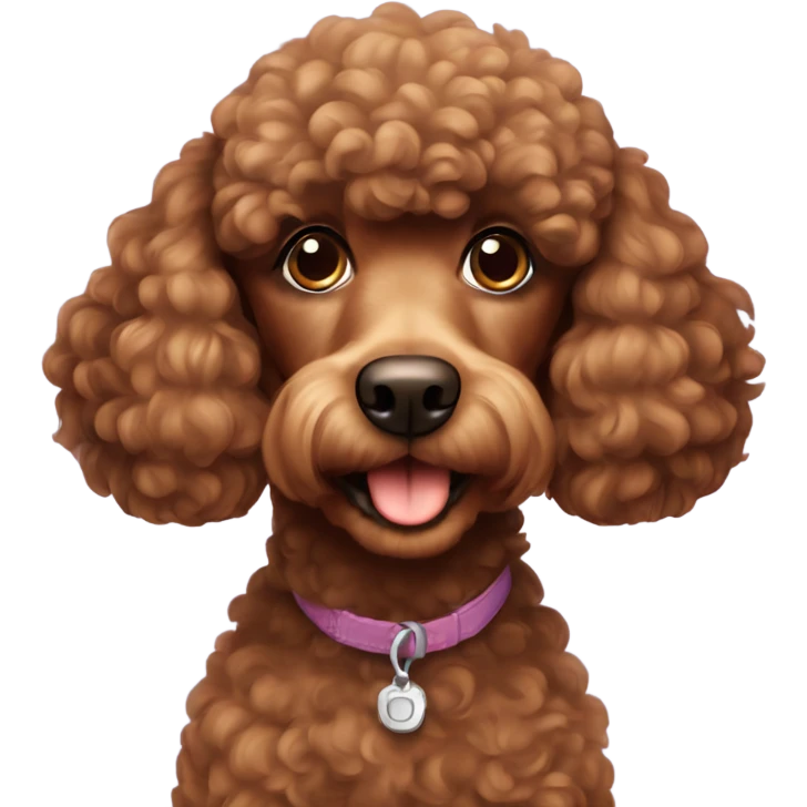Brown poodle dog emoji