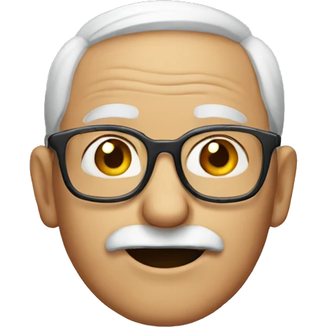 Old man with glasses emoji