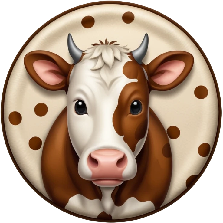 circle filled with cow skin print emoji