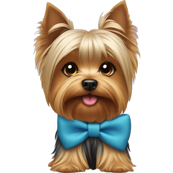 Yorkshire Terrier with a bow emoji