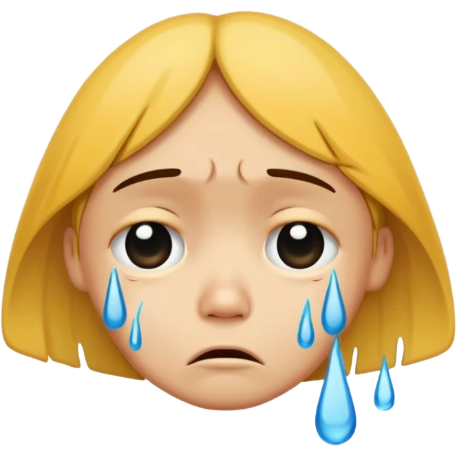 make an emoji like sobbing and make it like a child drew emoji