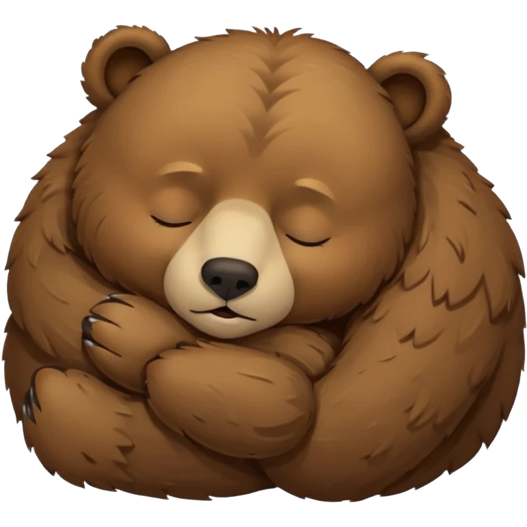 a bear sleeping  with zzz emoji