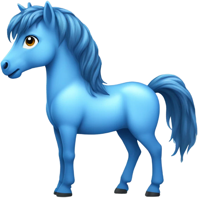 Blue pony emoji