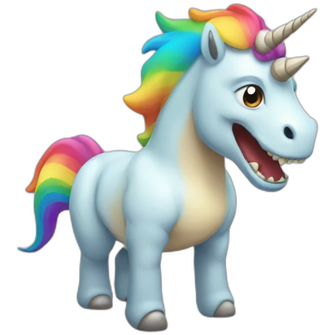 unicorn-tyrannosaurus-rainbow emoji