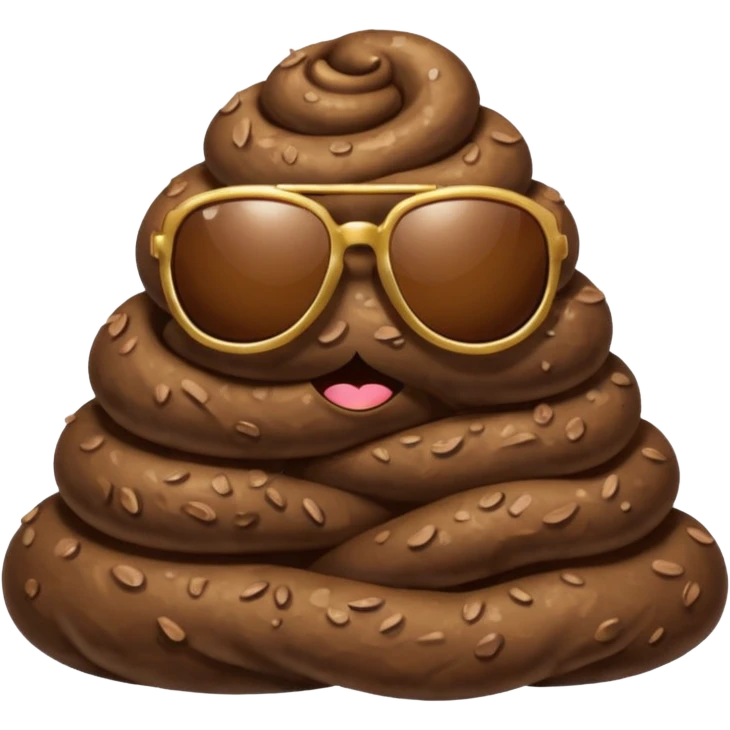 Poop with sunglasses emoji