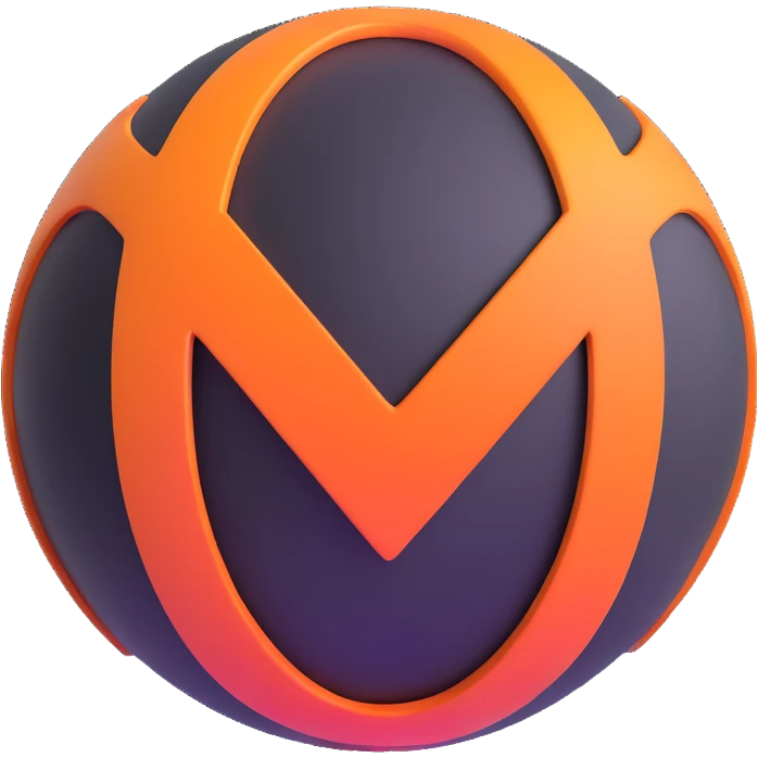 modern minimalist 3D sphere logo emoji