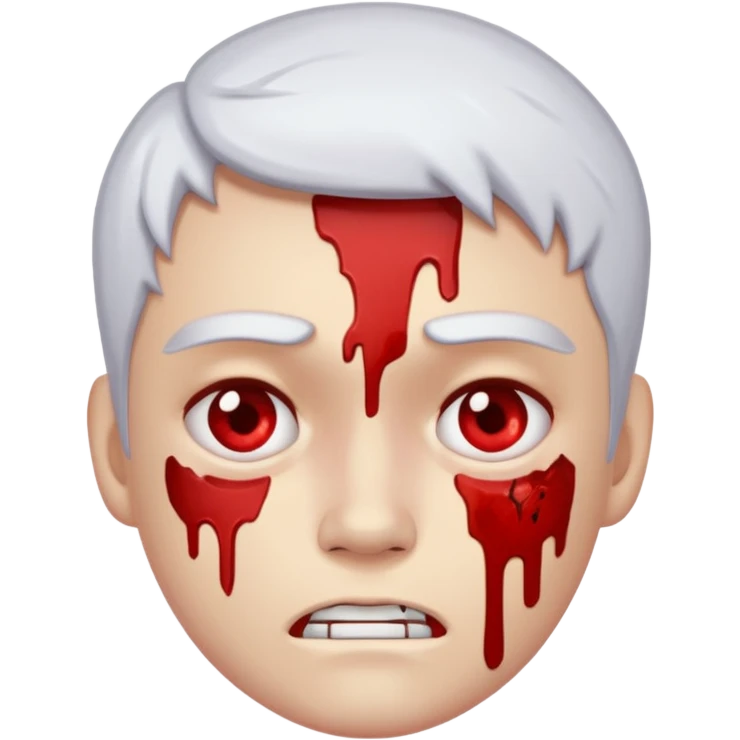 A pail white bloody character emoji