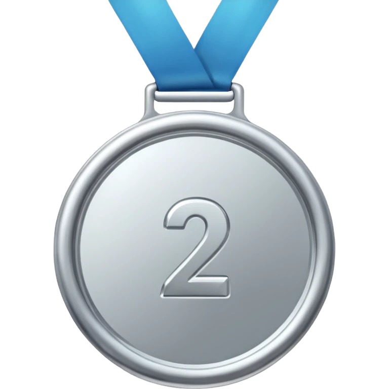 silver medal with a 2 inside emoji