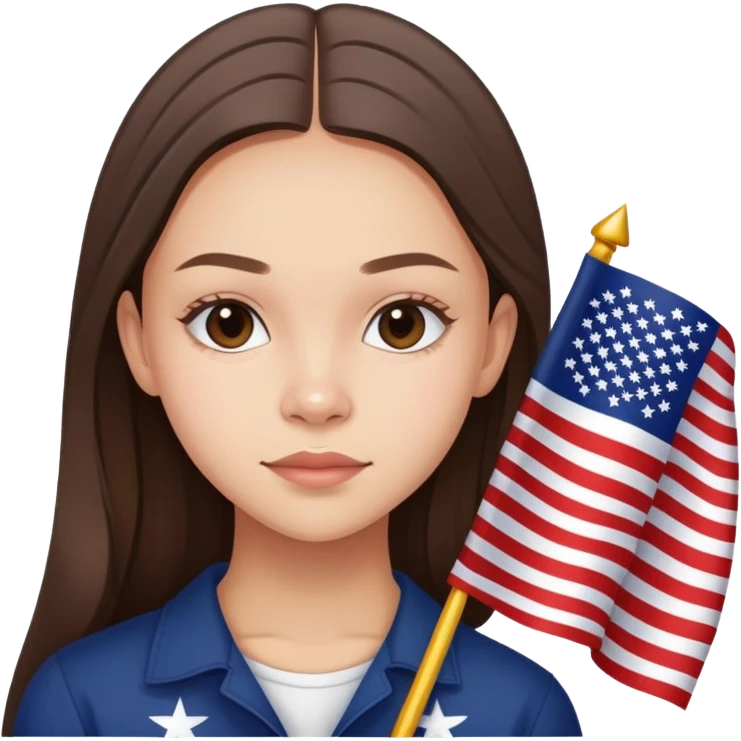 Olivia Rodrigo with American flag ￼ emoji