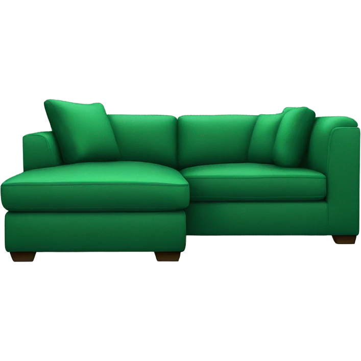 emerald green short sectional couch emoji