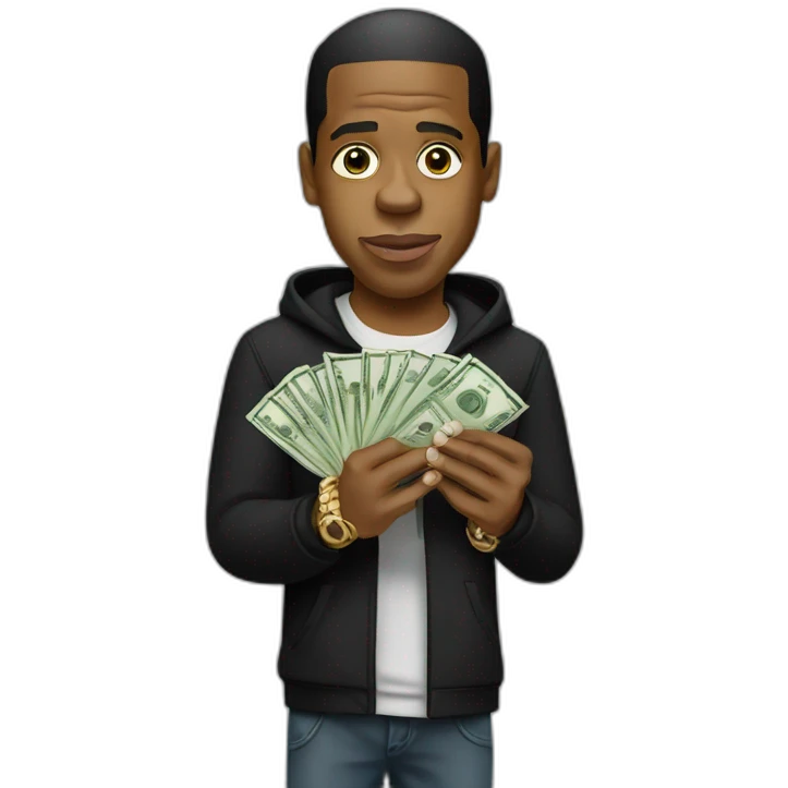 jay-z holding money emoji