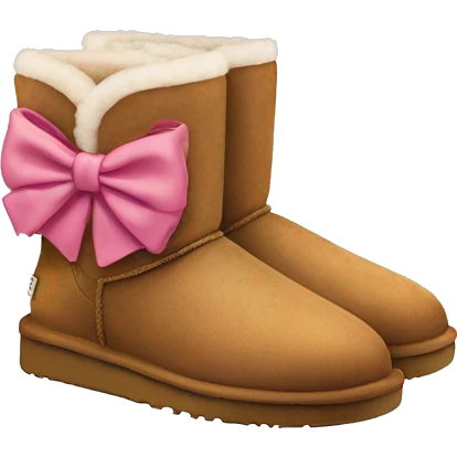 Ugg boots with coquette bow  emoji