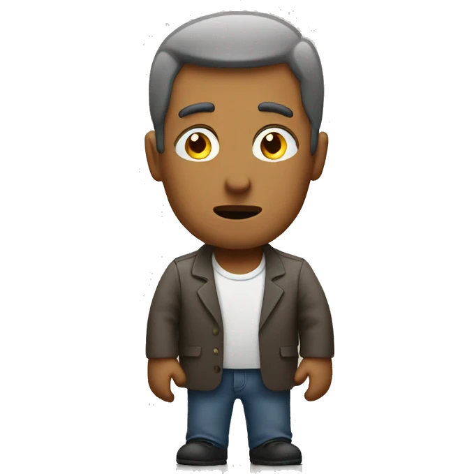 man makes a decision thinking emoji