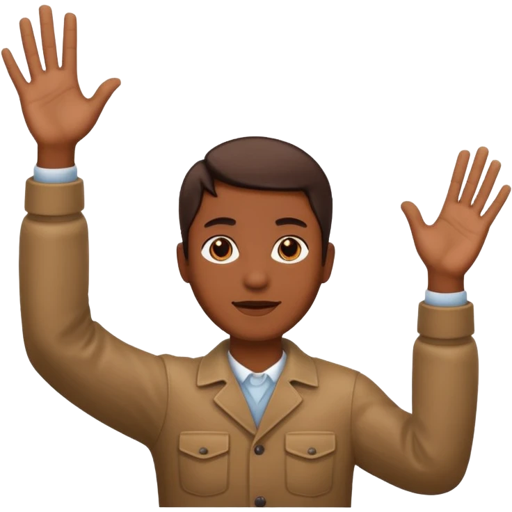 Bruh with hands emoji