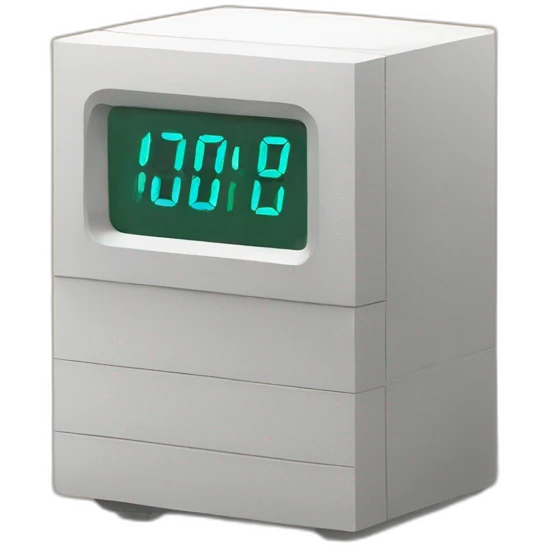 pixel electronic clock emoji