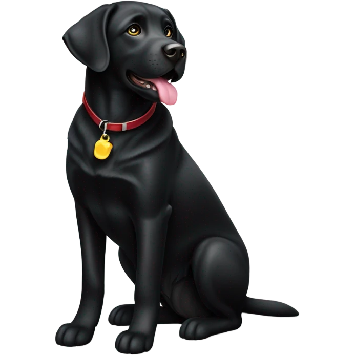 Black labrador  emoji