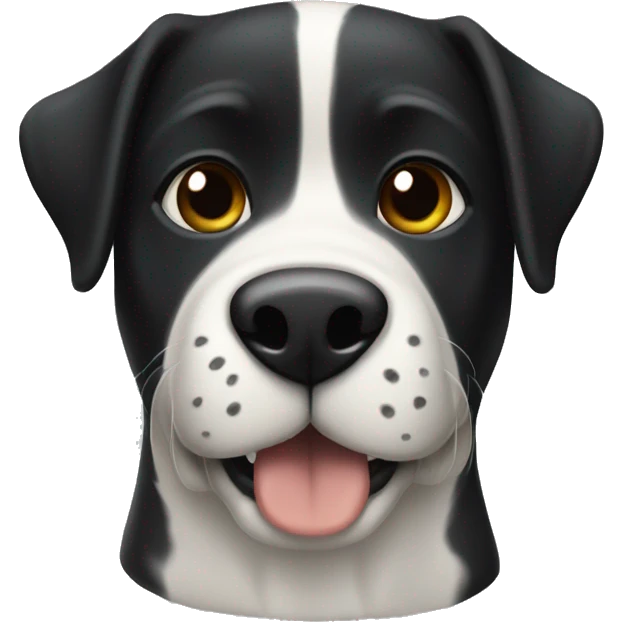 Perro negro y blanco  emoji
