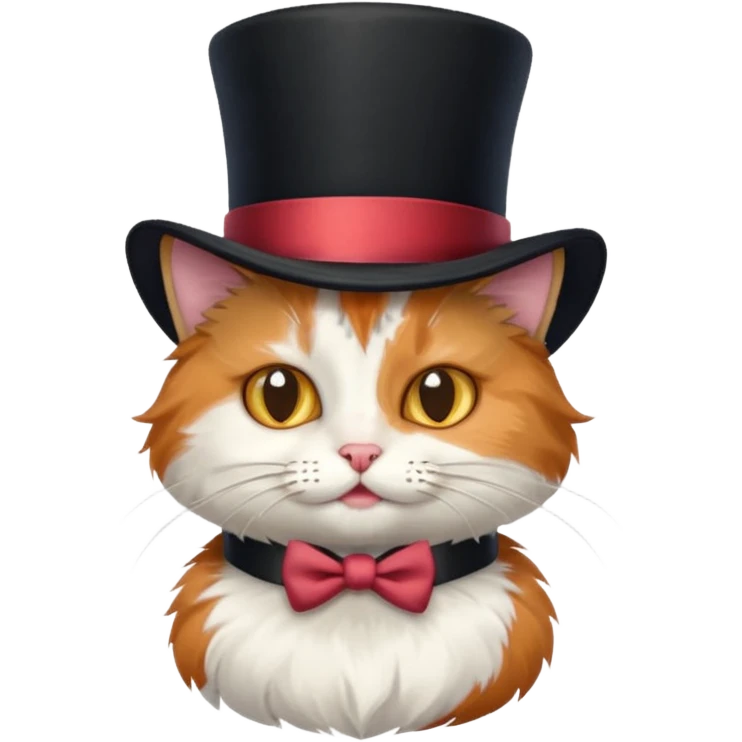 cat wearing a tophat emoji