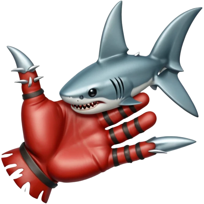 Freddy Krueger shark finger glove emoji