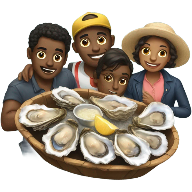 Oyster roast with friends emoji