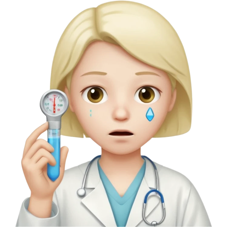 persona enferma con un termometro en la boca  emoji
