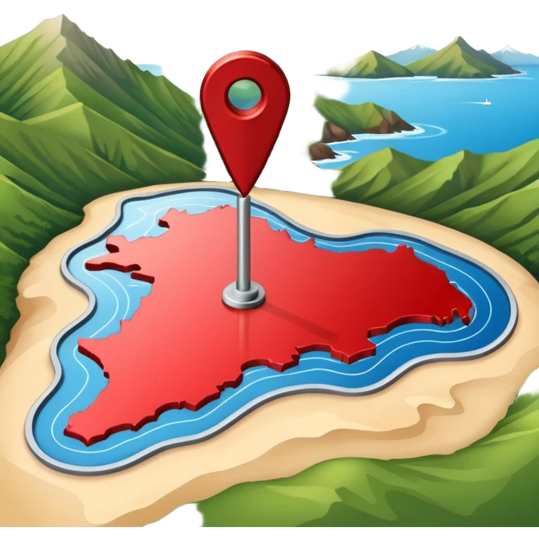 gps locater pin on west coast nz terrain map emoji