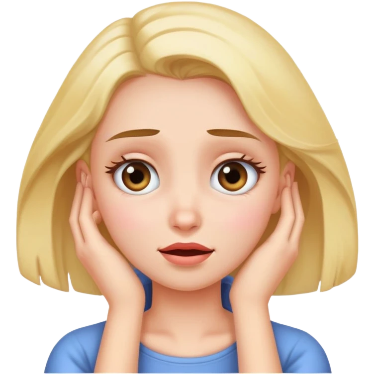 Girl holding her neck and rolling her eyes  emoji