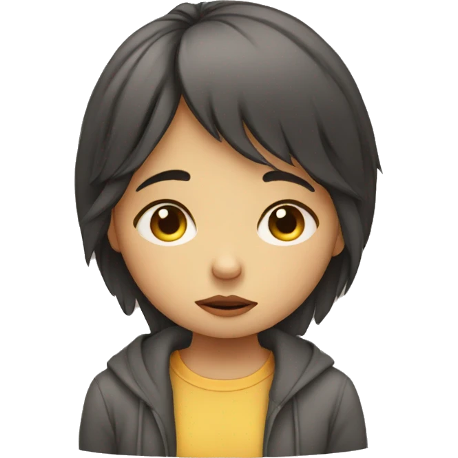 sad kid girl emoji