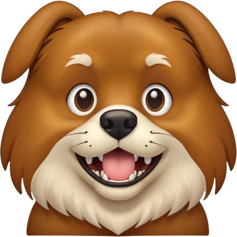 BrownDog with snaggletooth emoji