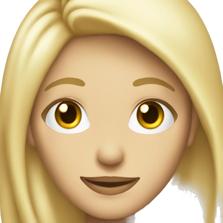 Blondie girl emigrant and hedonist smile emoji