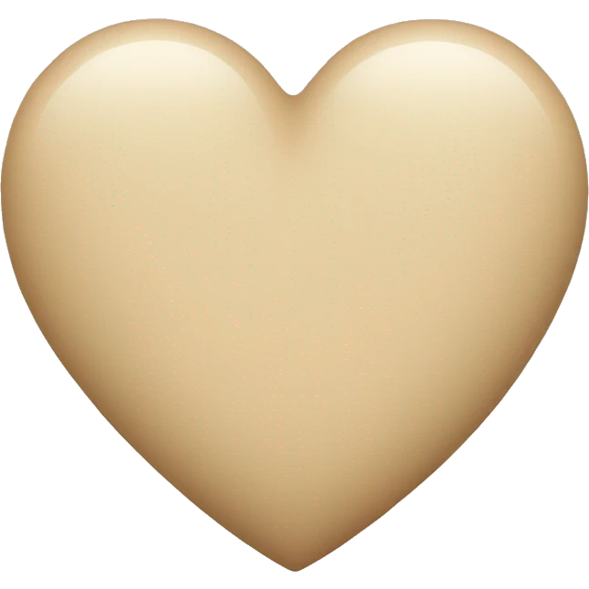 beige heart emoji