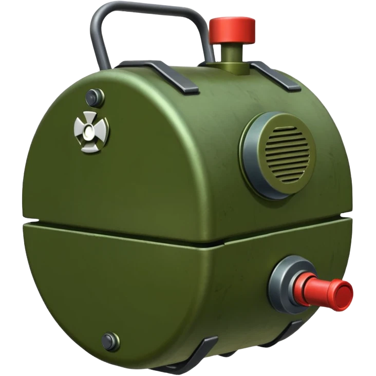 military green flat realistic anti-personnel mine emoji