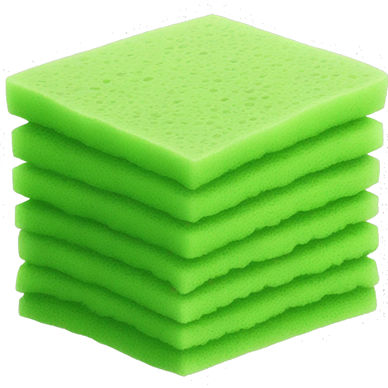 green flat square dish sponge emoji