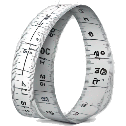 white measuring tape emoji