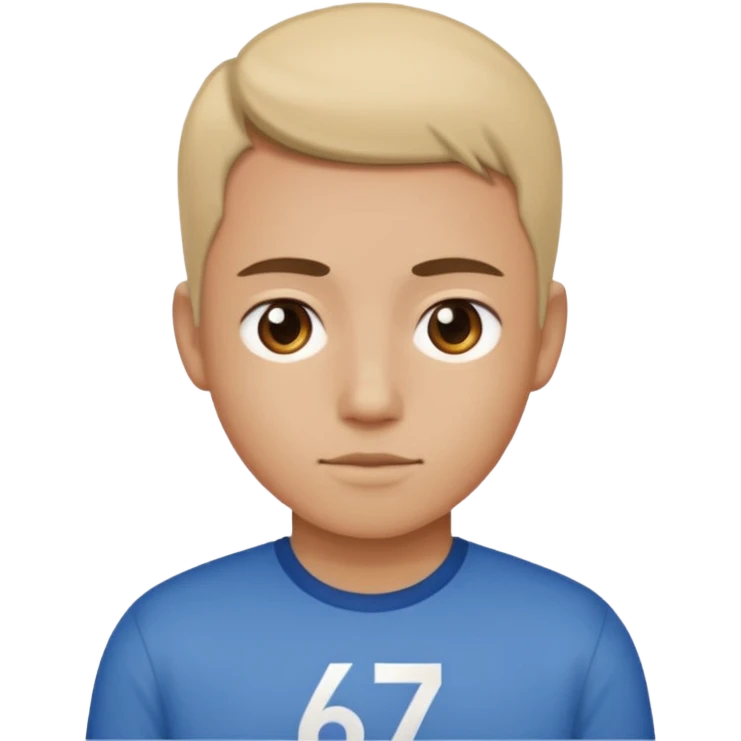 Person say 67 on  emoji