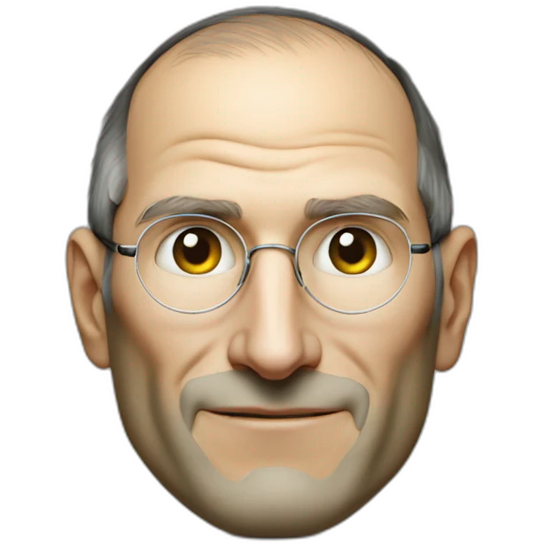 apple logo steve jobs eaten by steve jobs emoji