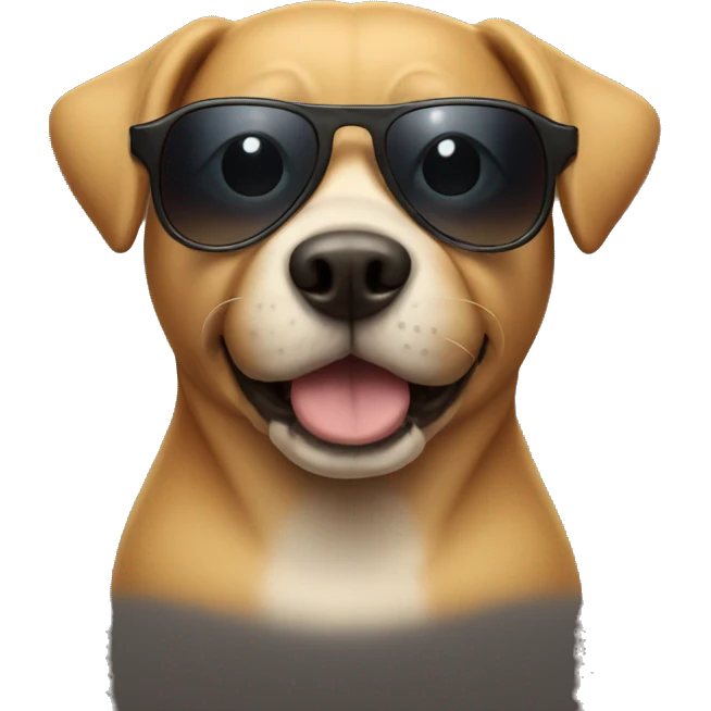 Dog wearing sunglasses  emoji