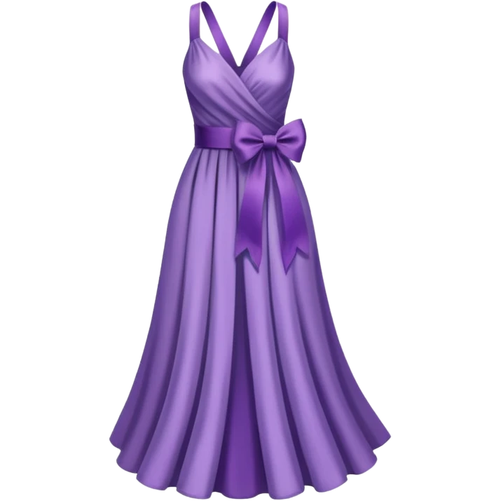 purple ribbon dress emoji
