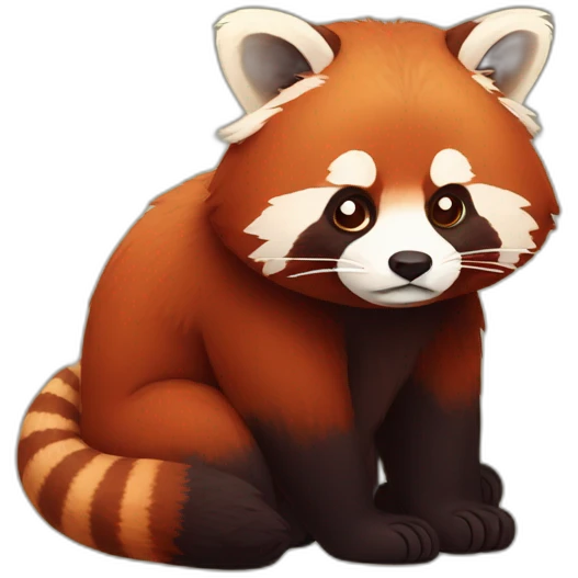 sad red panda emoji