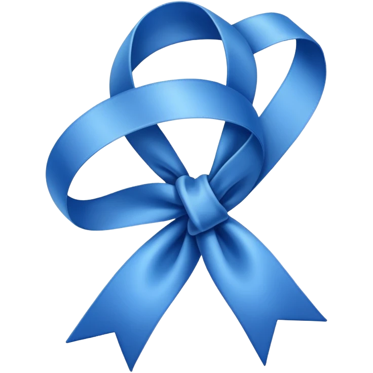 Blue cure ribbon emoji