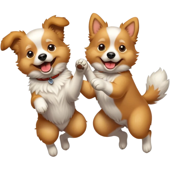 Dogs jumping emoji